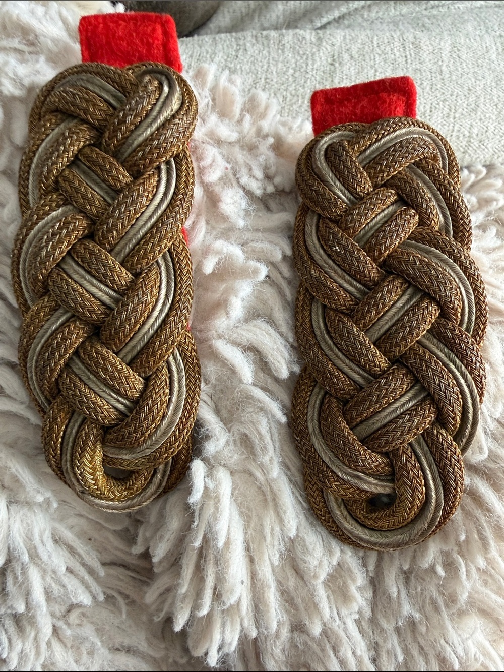 East German Germany Artillery Field Officer Shoulder Boards Rank NVA DDR GDR